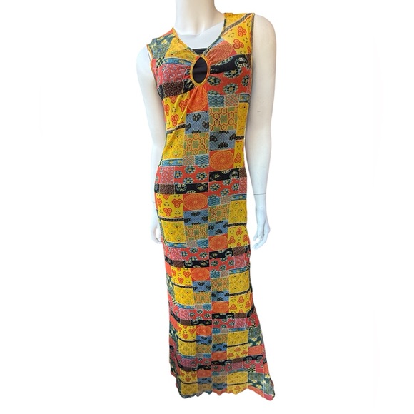 Vivienne Tam Dresses & Skirts - RARE Vintage 80’s VIVIENNE TAM sleeveless mesh maxi dress w/ original slip sz 1